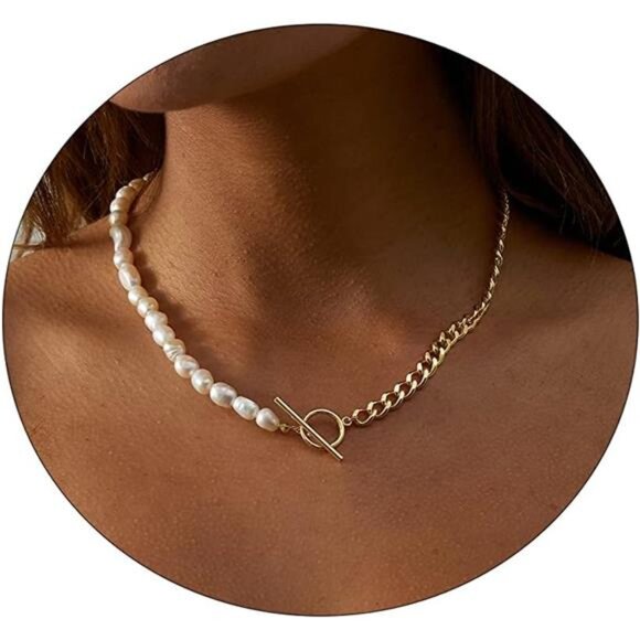 Necklaces for Women Cuban Toggle-Gold - Picture 1 of 6